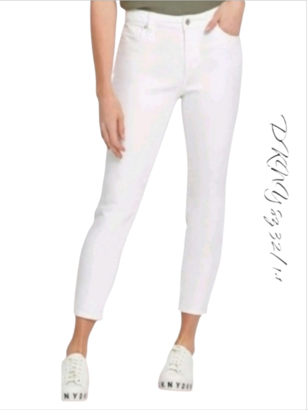 New DKNY Mid Rise Cropped Skinny Jean Sz 32/14